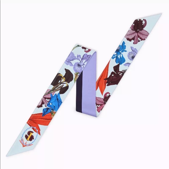 Accessories - 2pc I Purple Floral Scarf Wrap Handbag Twilly Accessories - 2pc I Purple Floral Scarf Wrap Handbag Twilly